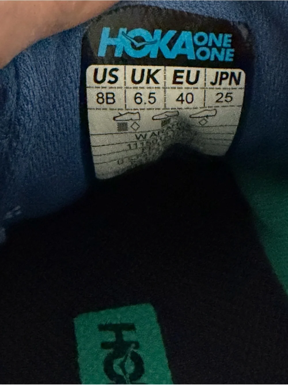 Hoka One One Blue Teal Running Shoes with Pink Accents